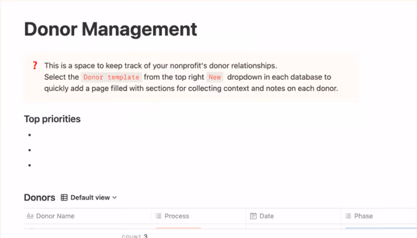 Spenderverwaltung Vorlage Produktbild