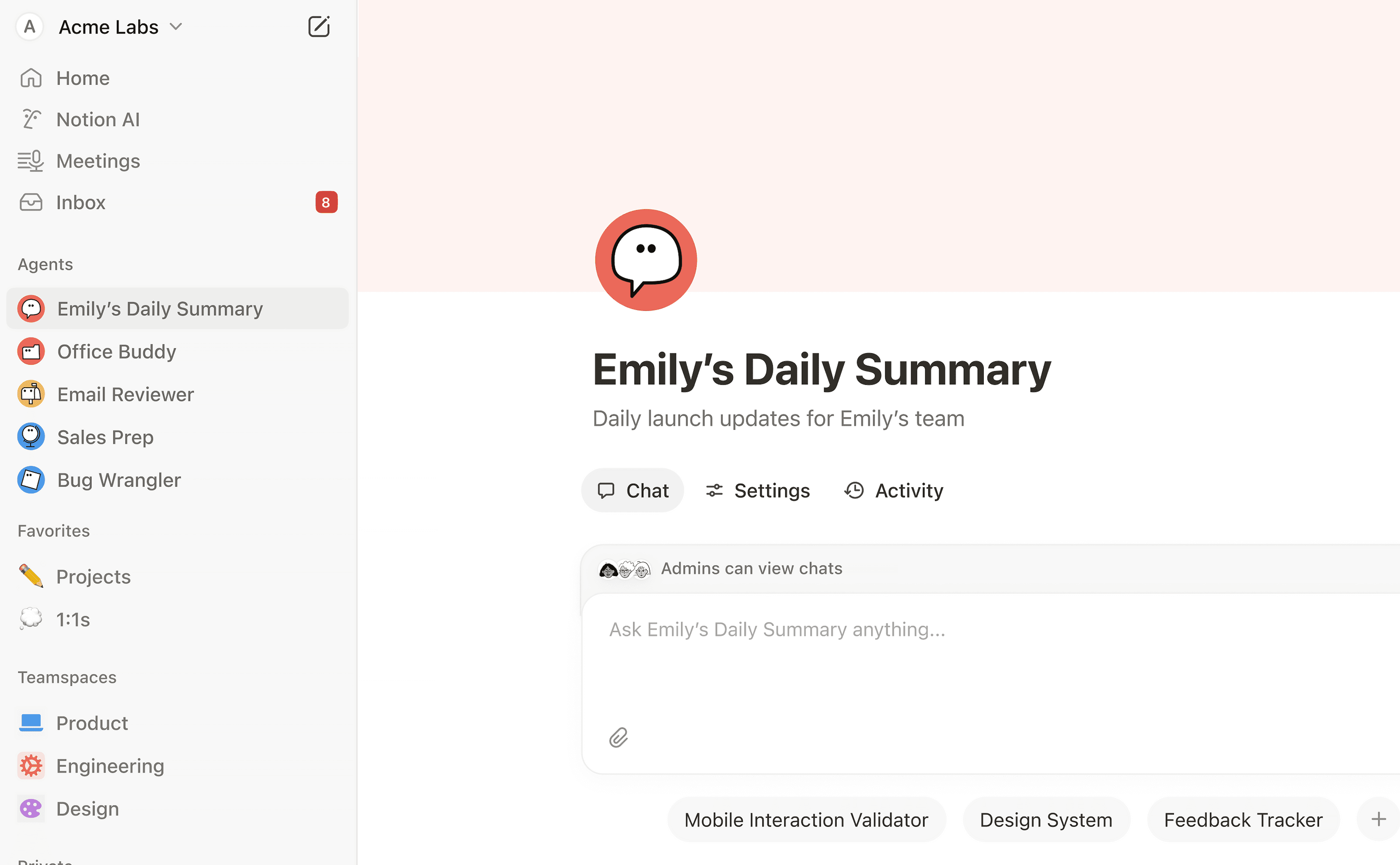 Acme Inc. Unternehmens-Wiki