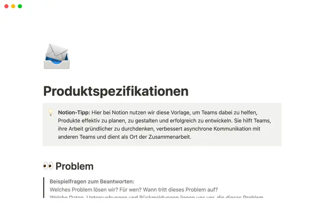 Produktspezifikation